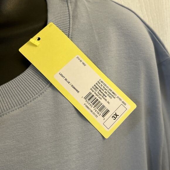 NWT All in Motion Plus Size 3X Blue Supima Cotton Short Sleeve T-Shirt Top - Picture 7 of 16